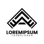 initials letter A logo design