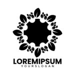 gear natural logo design template